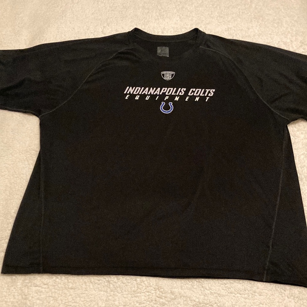 NFL Equipment Indianapolis Colts Football lightweight black shirt Size XXL